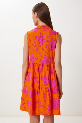 Vestido trapézio - Laranja