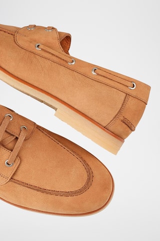 Sapatos de vela em nobuck - Bege