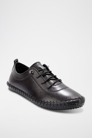 Sapatilhas em couro - Preto