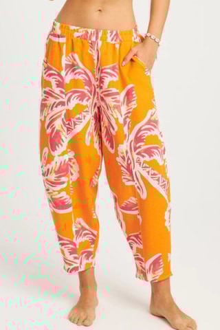 Calças em linho - Laranja