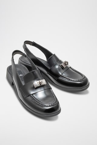 Mocassins de couro - Preto