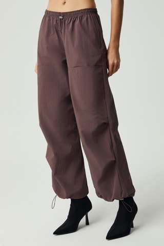 Calças de cintura alta - Violeta