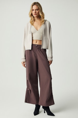 Calças de cintura alta - Violeta