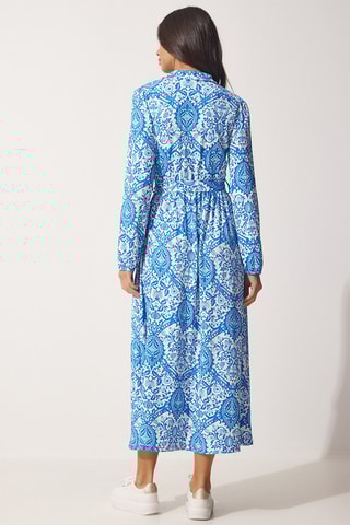 Vestido midi - Azul-real