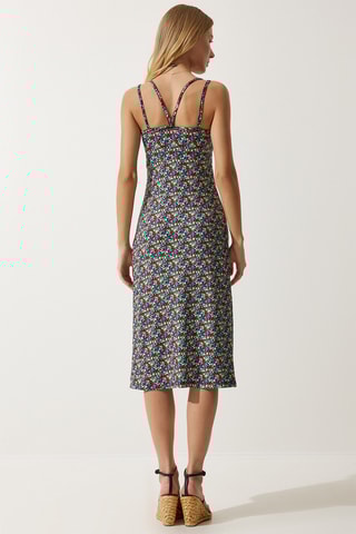 Vestido direito - Azul-marinho