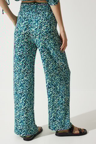 Crop top e calças de cintura subida - Verde