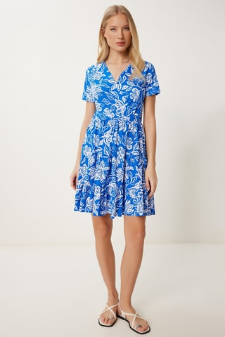 Vestido estilo patinadora - Azul-eléctrico