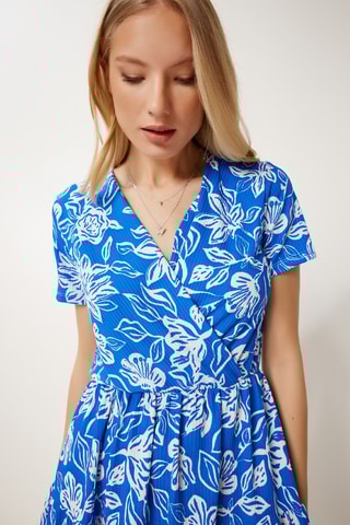 Vestido estilo patinadora - Azul-eléctrico