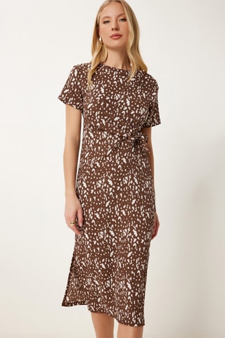 Vestido direito - Castanho