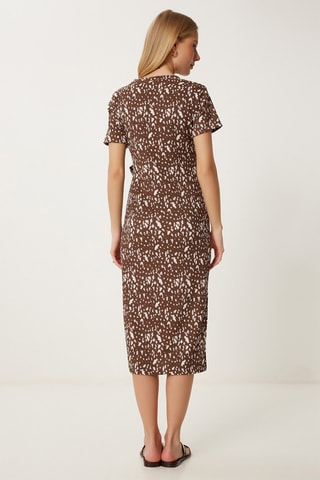 Vestido direito - Castanho