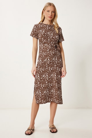 Vestido direito - Castanho