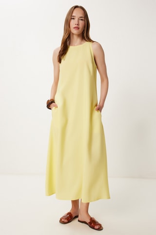 Vestido midi - Amarelo