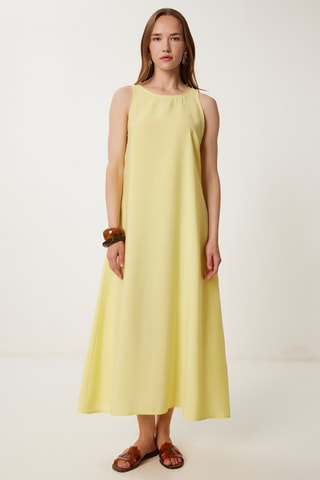 Vestido midi - Amarelo