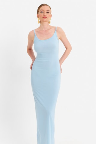 Vestido comprido - Azul-celeste