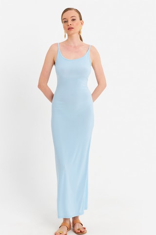 Vestido comprido - Azul-celeste