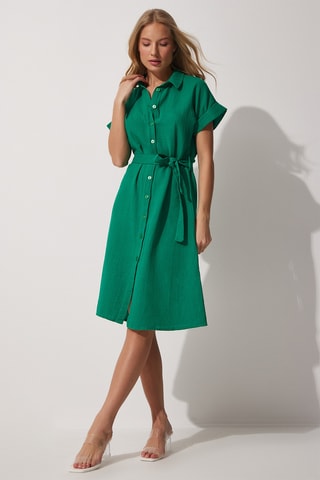 Vestido-camisa - Verde