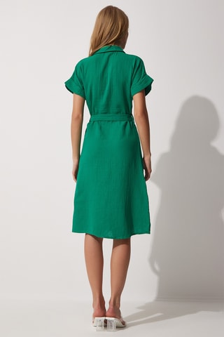 Vestido-camisa - Verde