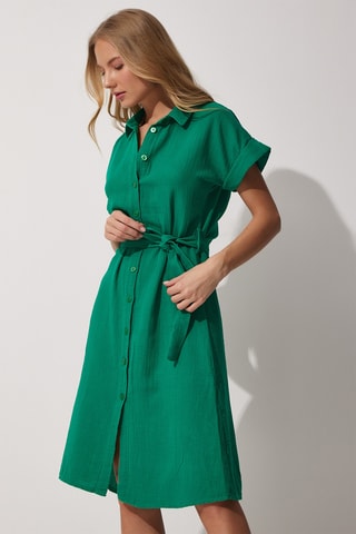 Vestido-camisa - Verde