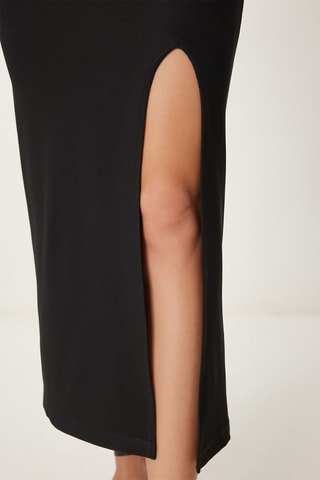 Vestido assimétrico - Preto