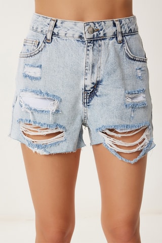 Calções de ganga - Azul