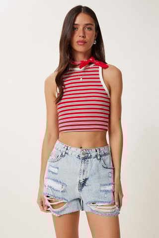 Calções de ganga - Azul