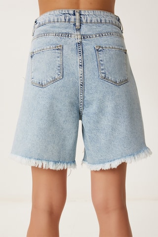 Calções de ganga - Azul