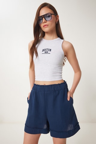 Calções - Azul-marinho