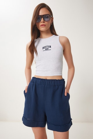 Calções - Azul-marinho