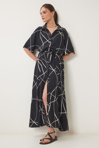 Vestido-camisa - Preto