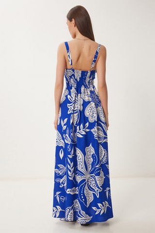 Vestido comprido - Azul-real