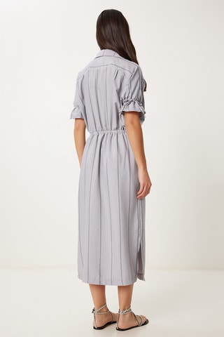 Vestido midi - Cinzento-claro