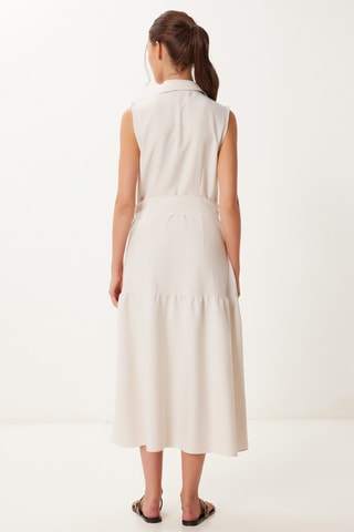 Vestido-camisa - Bege