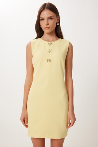 Vestido direito - Amarelo