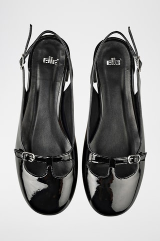 Salomés de salto envernizado - Preto