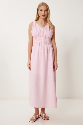 Vestido comprido - Rosa-maquilhagem