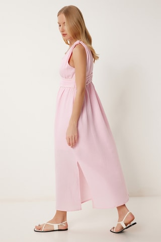 Vestido comprido - Rosa-maquilhagem