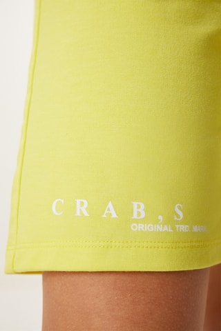 Calções de cintura subida - Amarelo