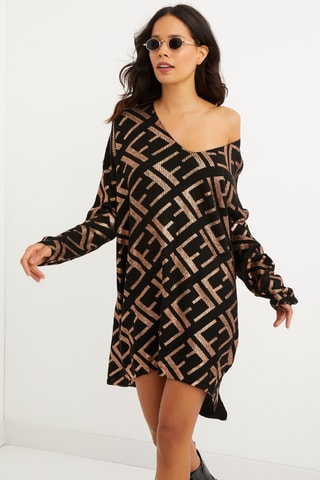 Vestido-camisola - Preto