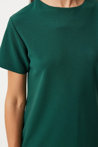 Vestido direito - Verde-esmeralda