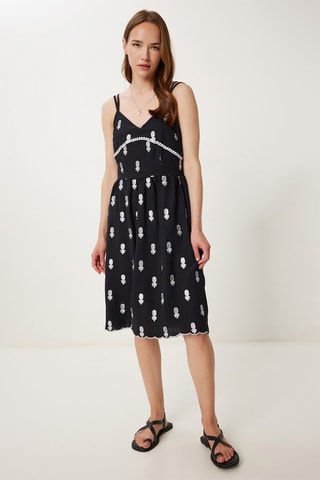 Vestido estilo patinadora - Preto