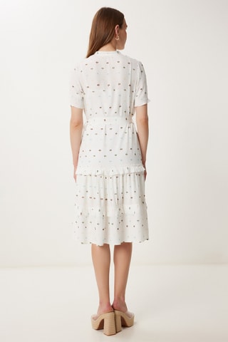 Vestido estilo patinadora - Cru