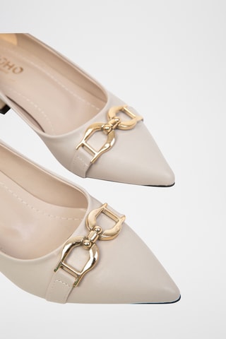 Sapatos de salto - Bege-claro