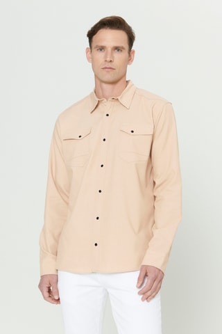 Camisa slim - Bege