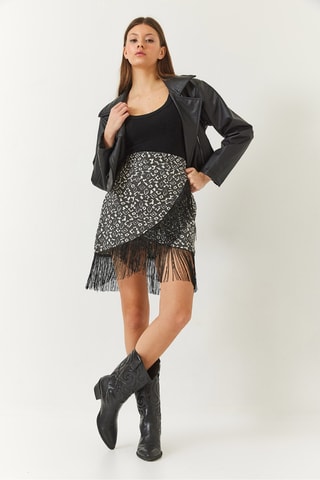 Saia traçado cintura subida - Antracite