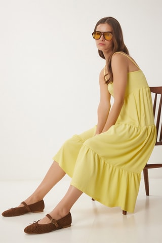 Vestido midi - Amarelo