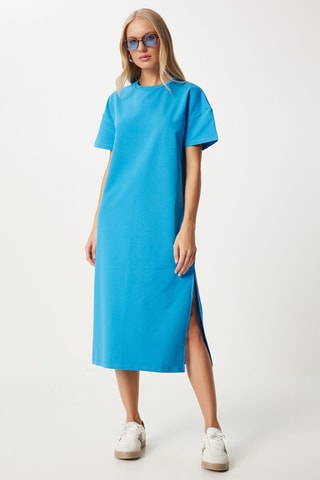 Vestido t-shirt - Turquesa