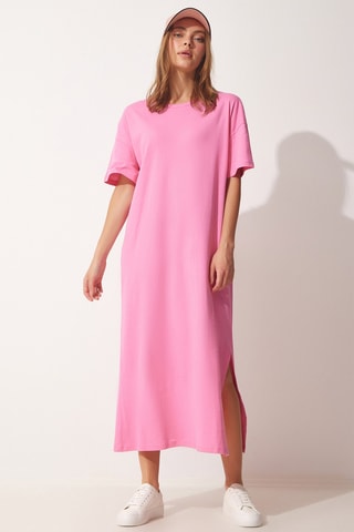 Vestido t-shirt - Rosa-maquilhagem