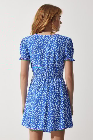 Vestido traçado - Azul-eléctrico