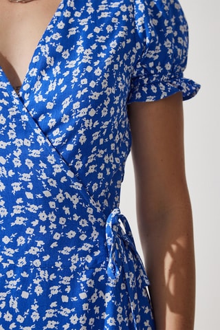 Vestido traçado - Azul-eléctrico