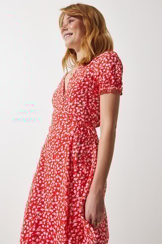 Vestido traçado - Laranja